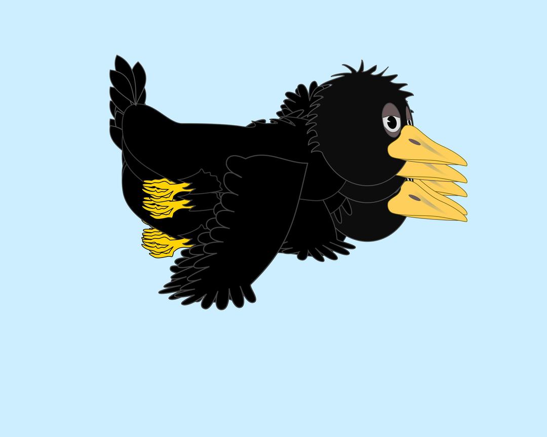 Flying crow png transparent