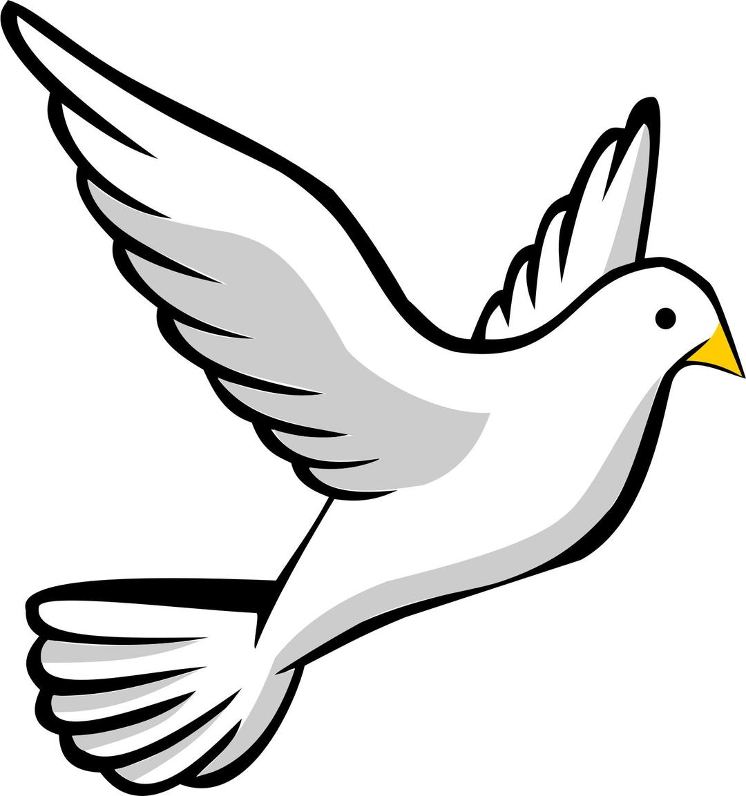 flying dove png transparent