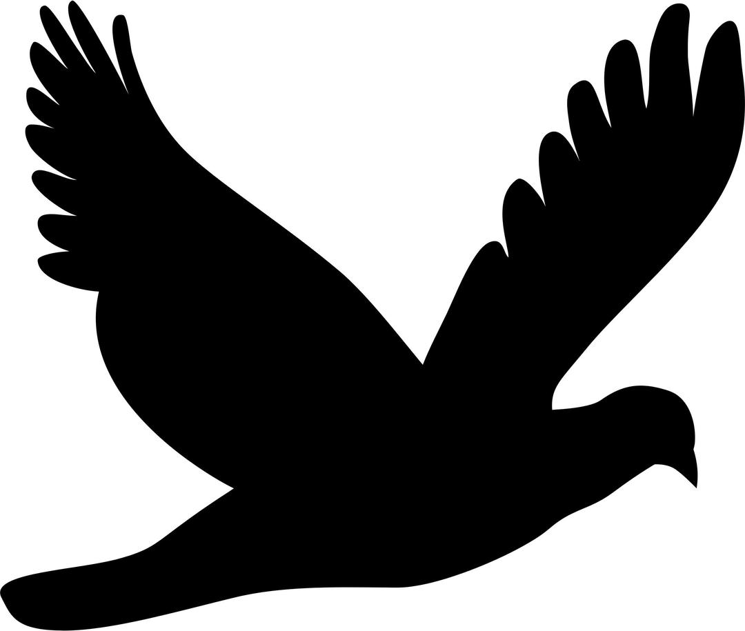 Flying Dove Silhouette png transparent
