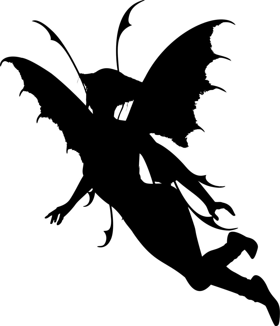 Flying Fairy Silhouette png transparent