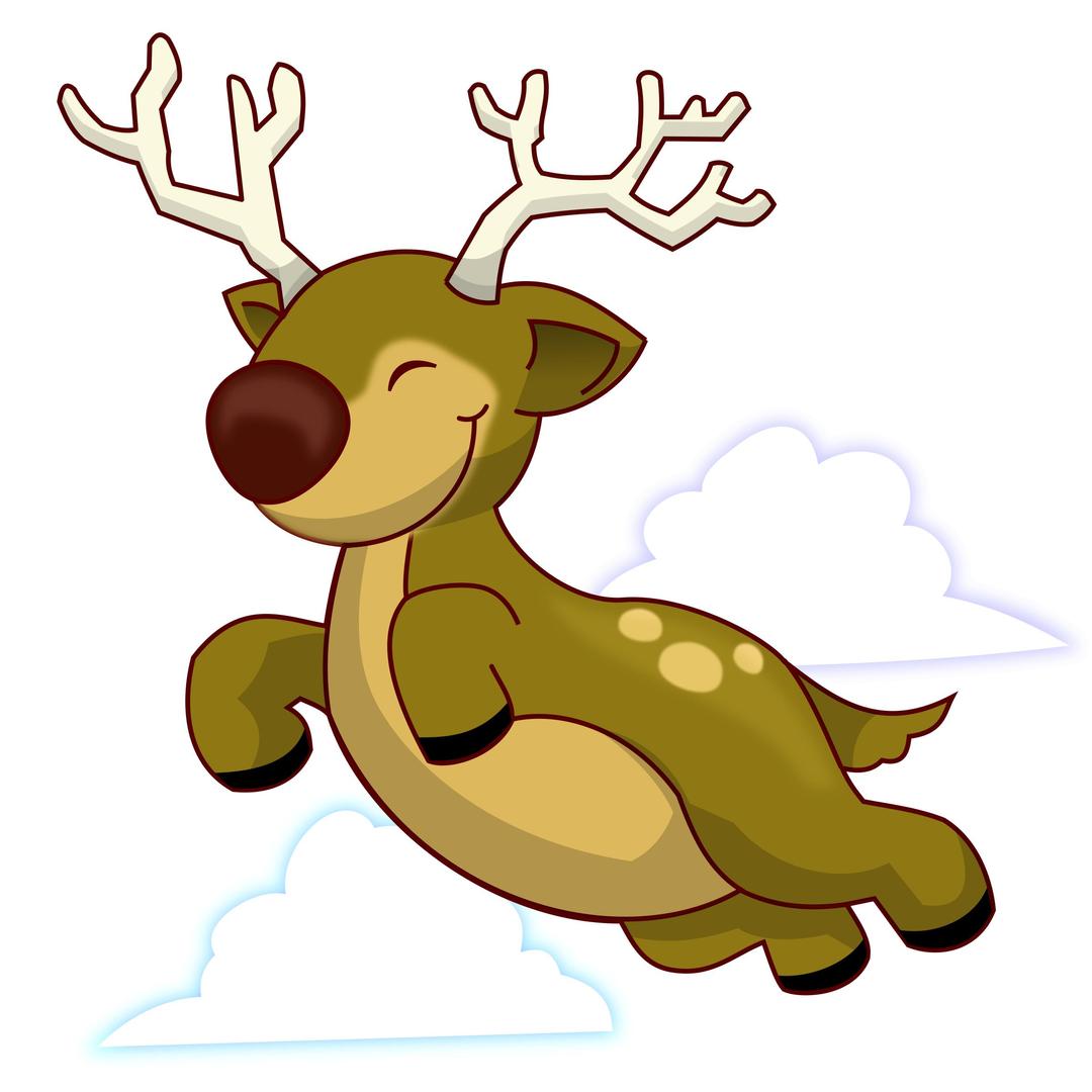 Flying Reindeer png transparent