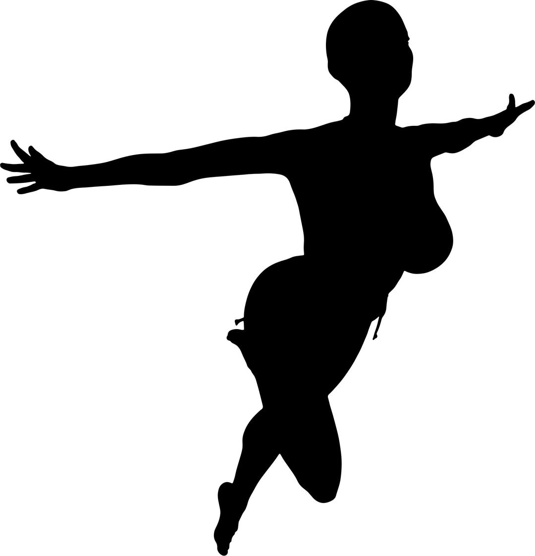 Flying Woman Silhouette png transparent