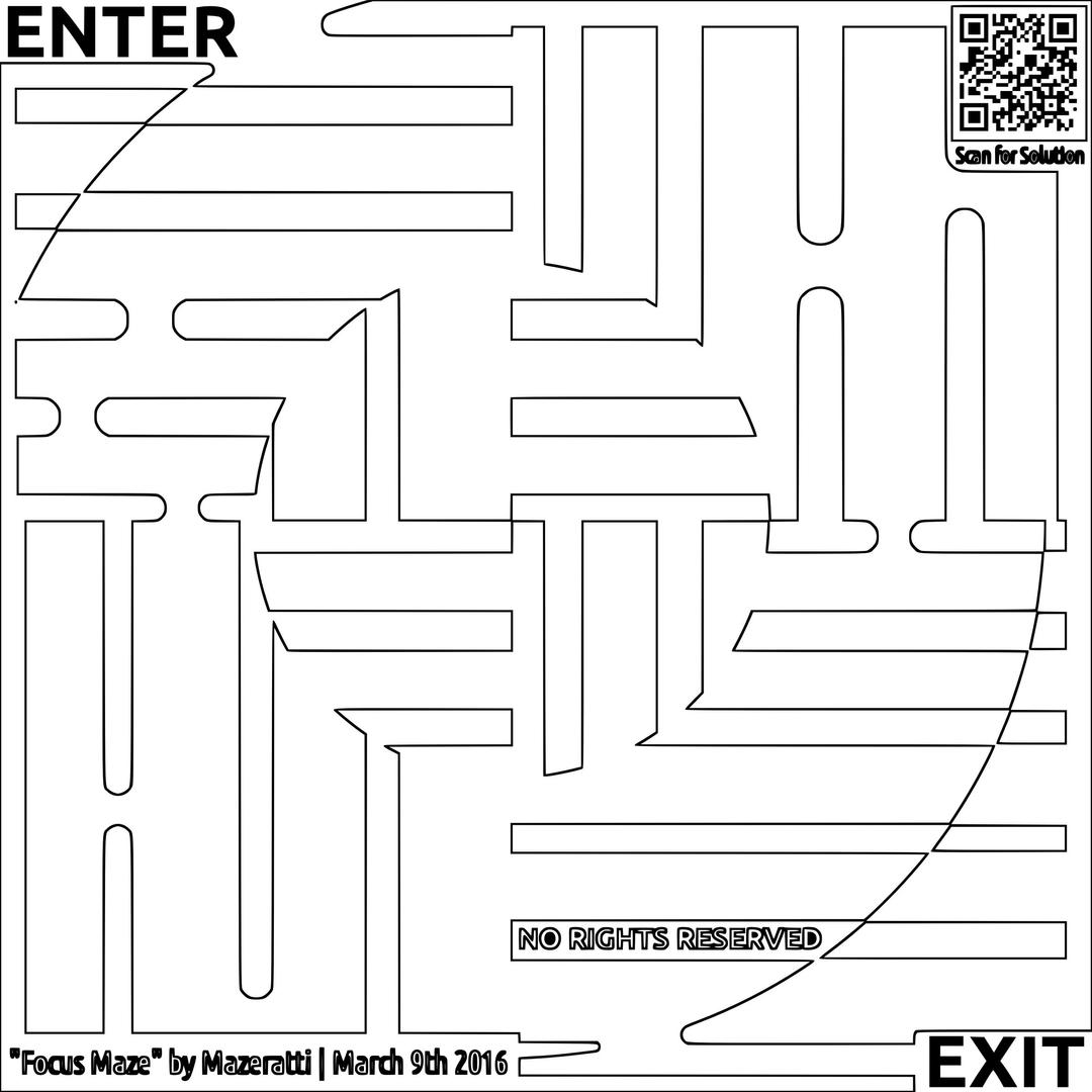 Focus Maze and Coloring Page png transparent