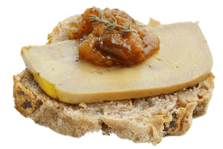 Foie Gras on A Slice Of Bread png transparent