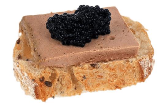 Foie Gras on Bread With Caviar png transparent
