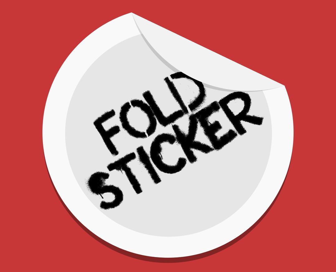 Fold sticker png transparent