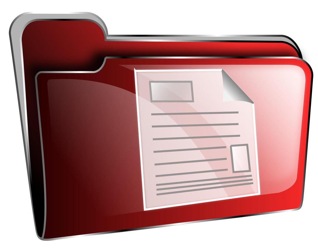 Folder icon red document png transparent
