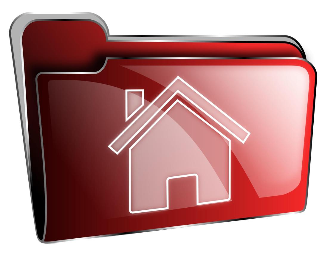 Folder icon red home png transparent