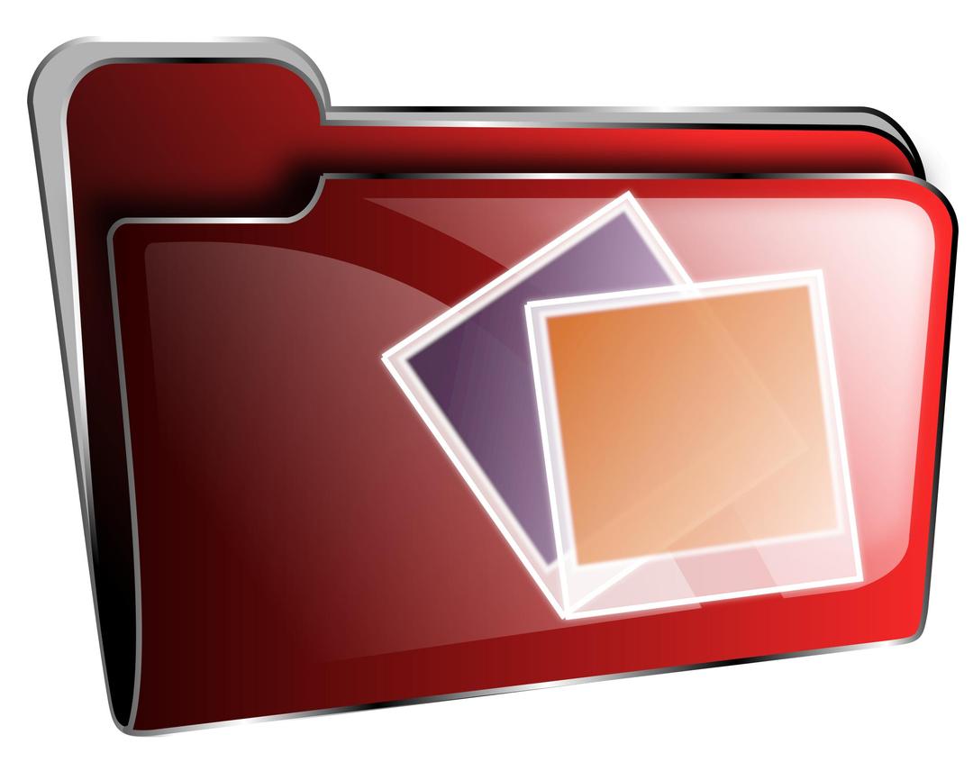Folder icon red photos png transparent