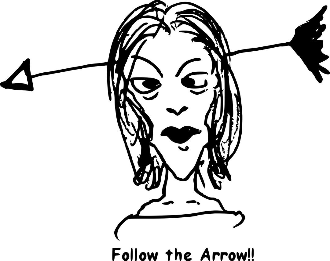 Follow The Arrow png transparent