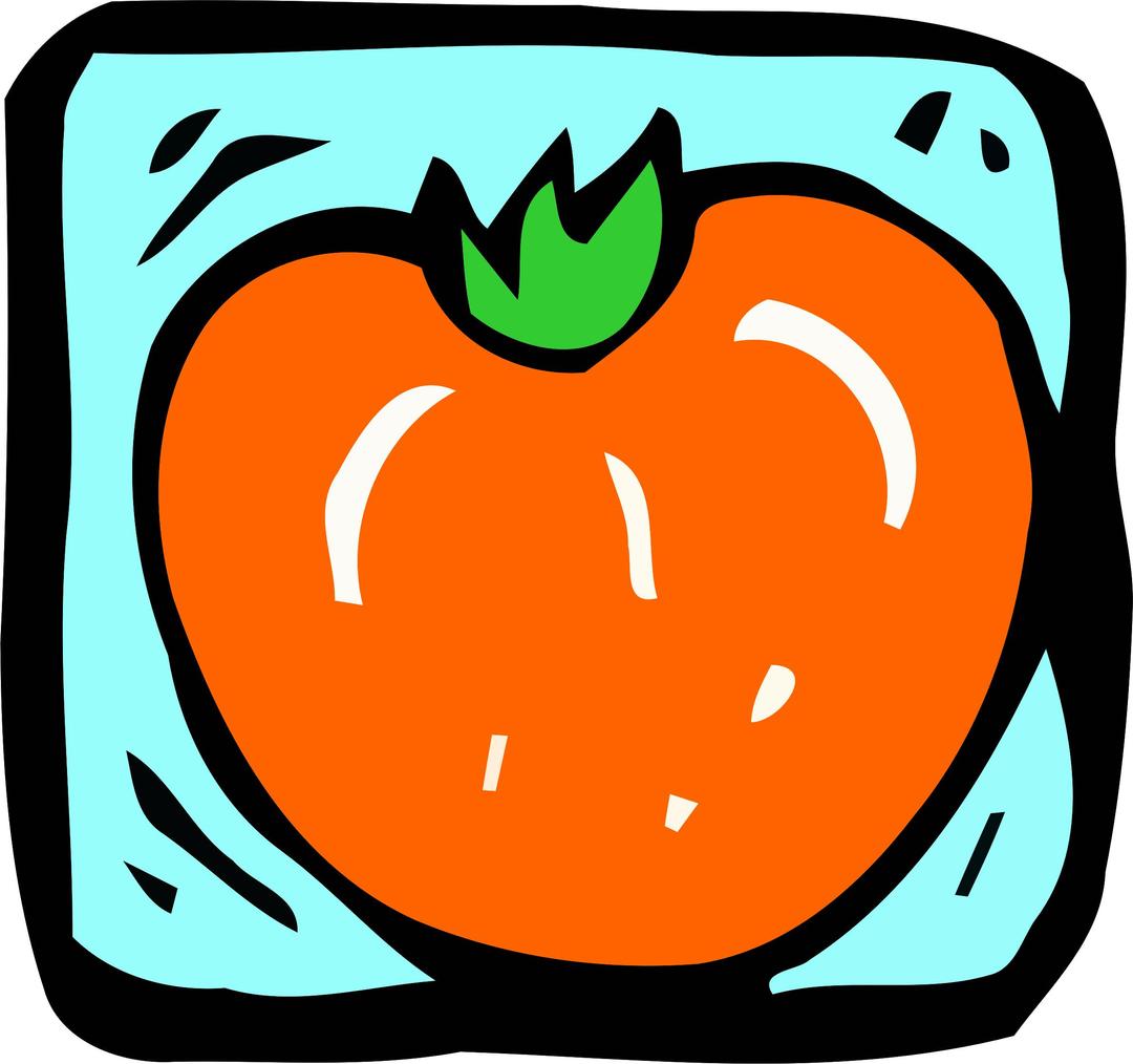 Food and drink icon - persimmon png transparent