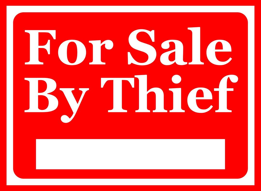 For Sale By Thief png transparent