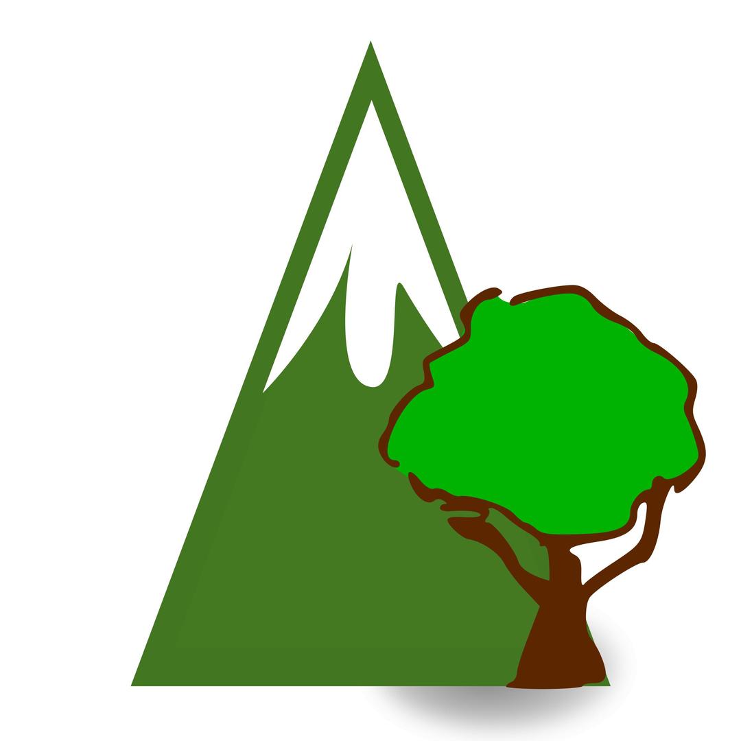 Forested Mountain png transparent