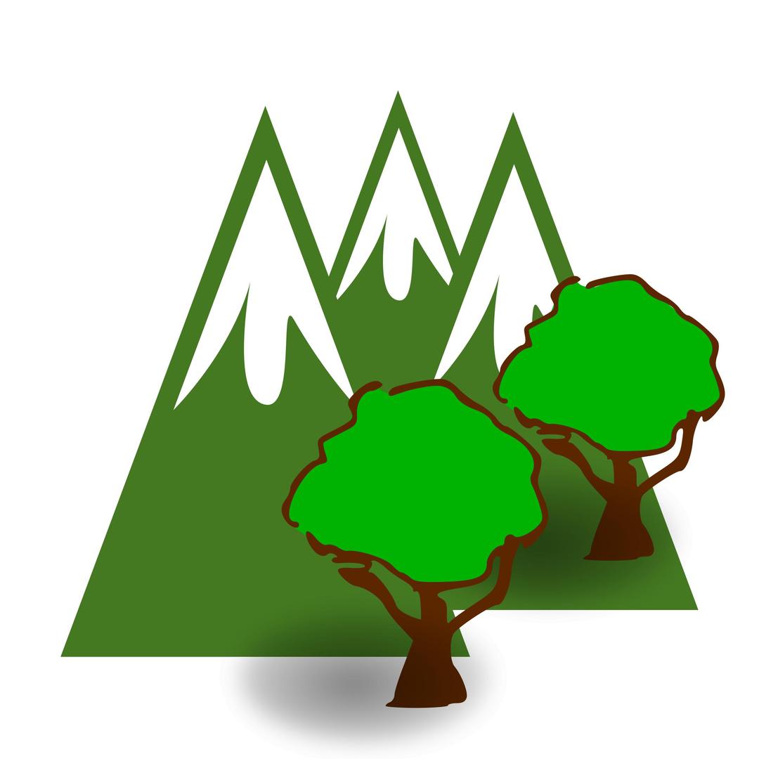 Forested Mountains png transparent