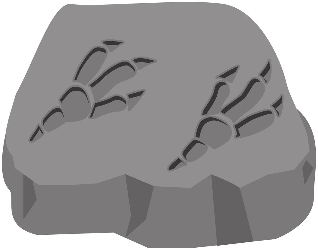 Fossil dinosaur footprint png transparent