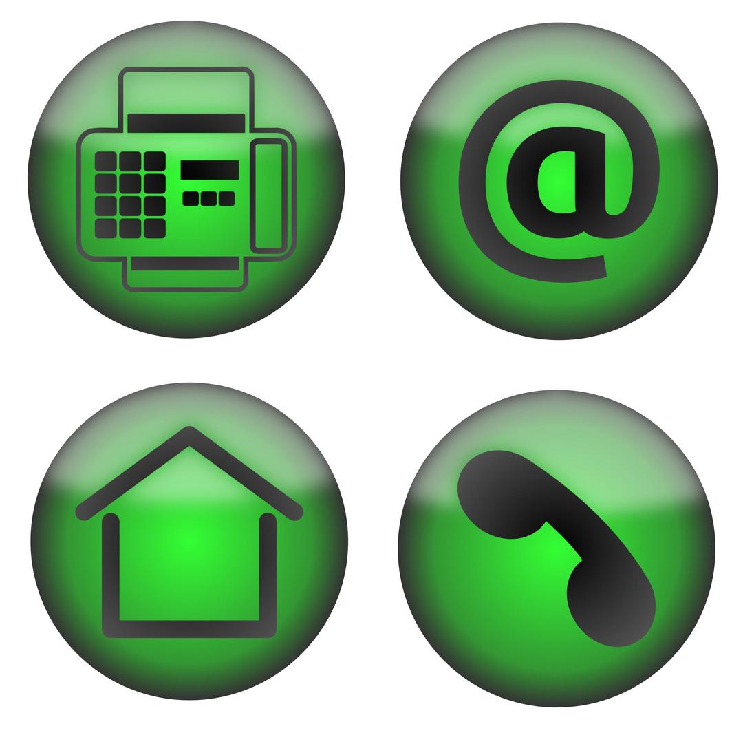Four Contact Icons png transparent