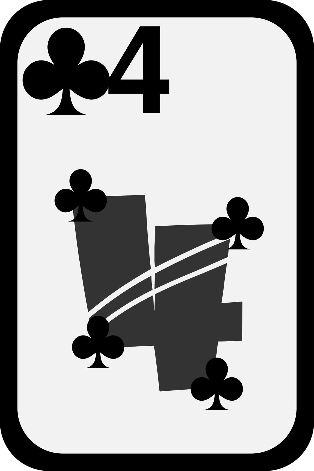 Four of Clubs png transparent