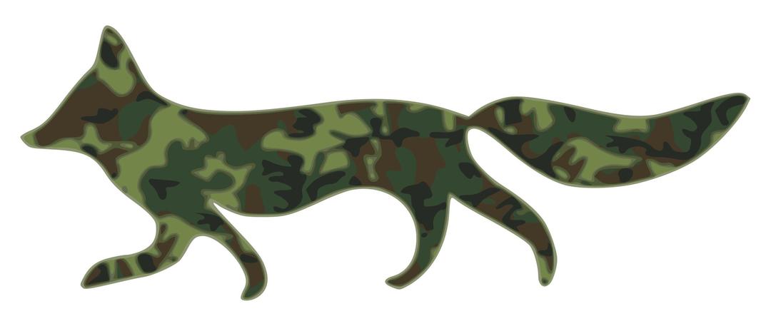 Fox-with-camouflage-pattern png transparent