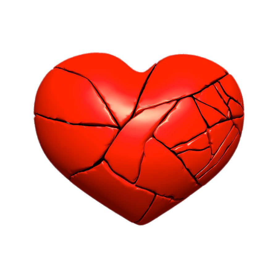 Fractured Broken Heart png transparent