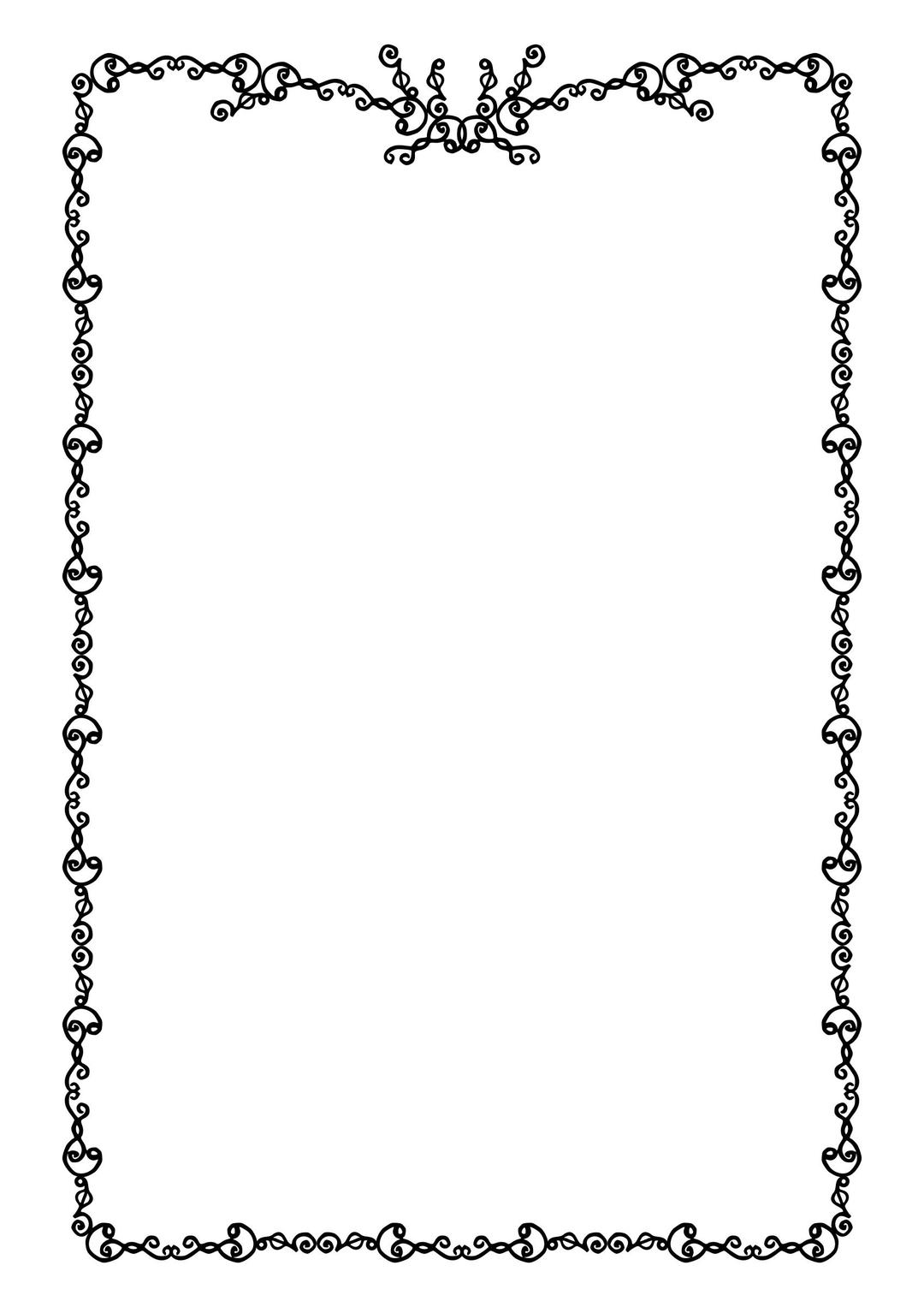 Frame Made of Squiggles png transparent