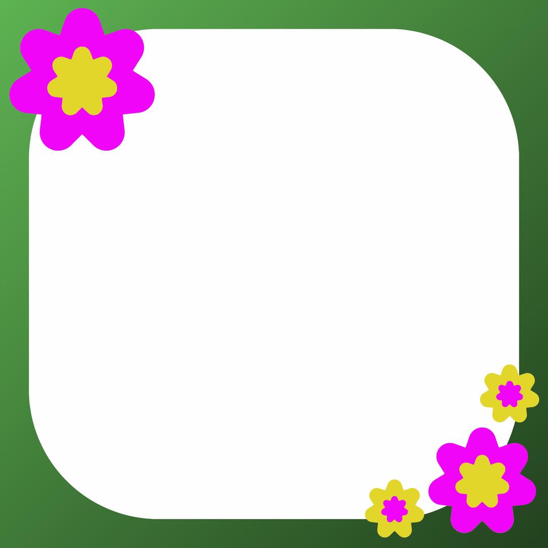 Frame With Flowers png transparent
