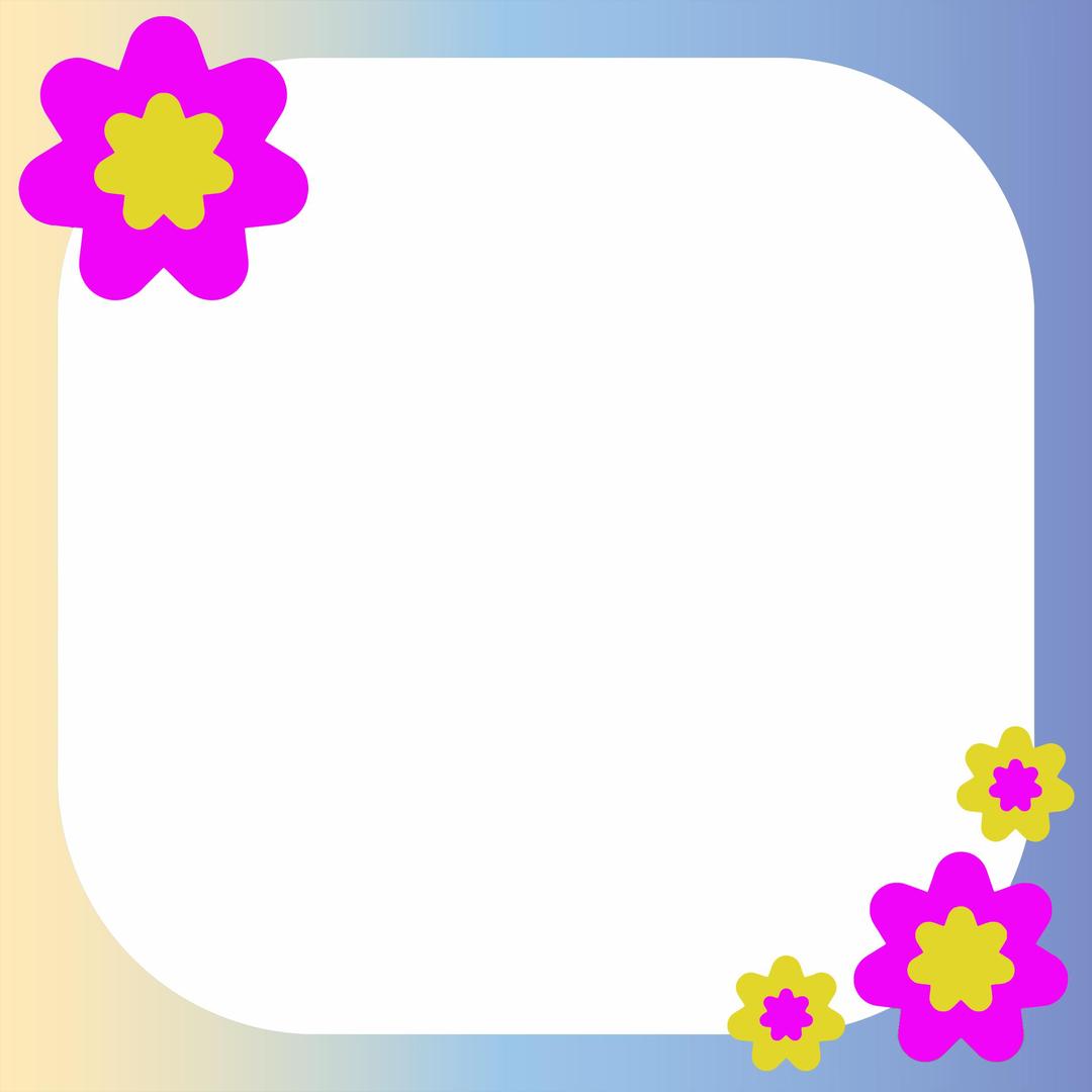 Frame With Flowers 2 png transparent