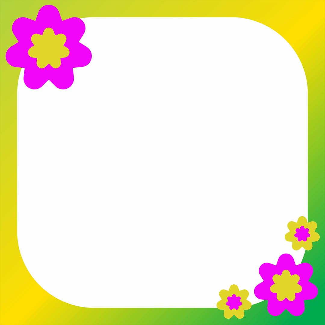 Frame With Flowers 3 png transparent