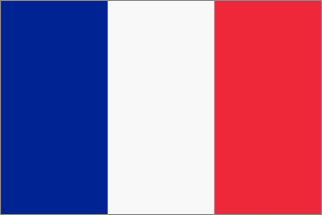 Framed flag of France png transparent