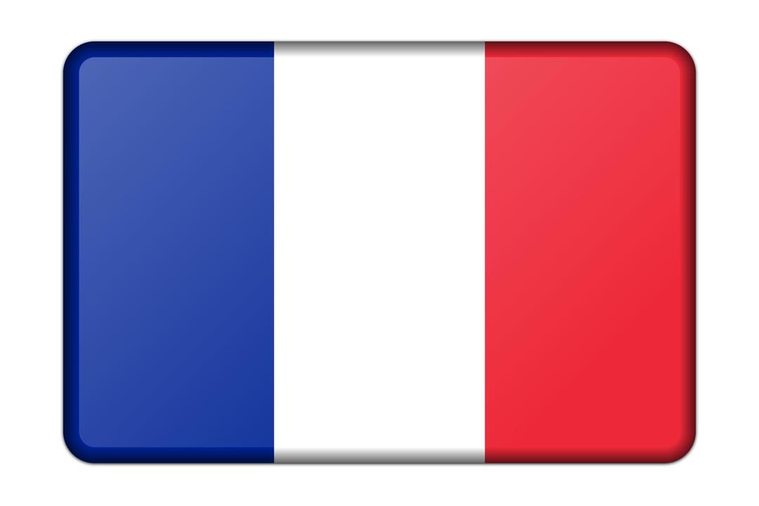 France flag (bevelled) png transparent