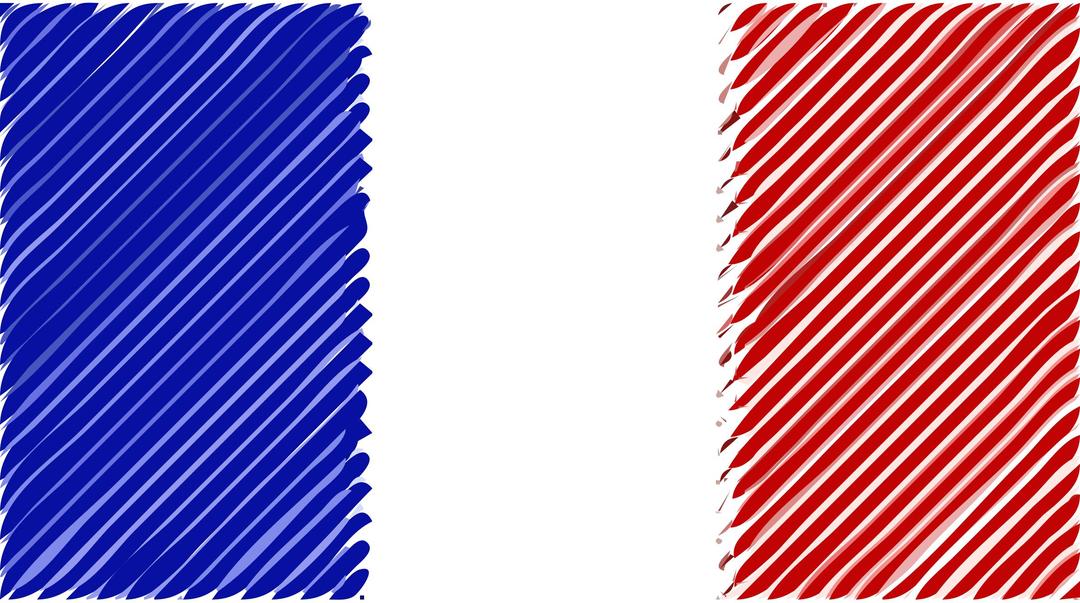France flag linear png transparent