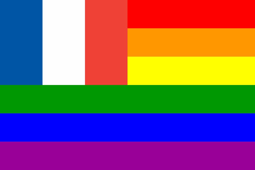 France Rainbow Flag png transparent