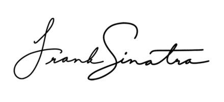 Frank Sinatra Signature png transparent
