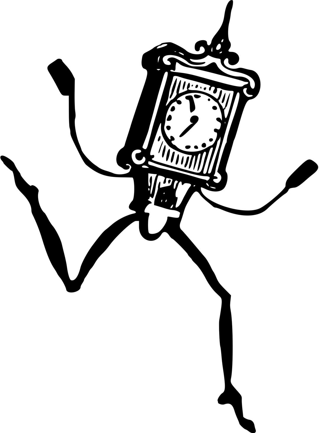 Freaky animated clock png transparent