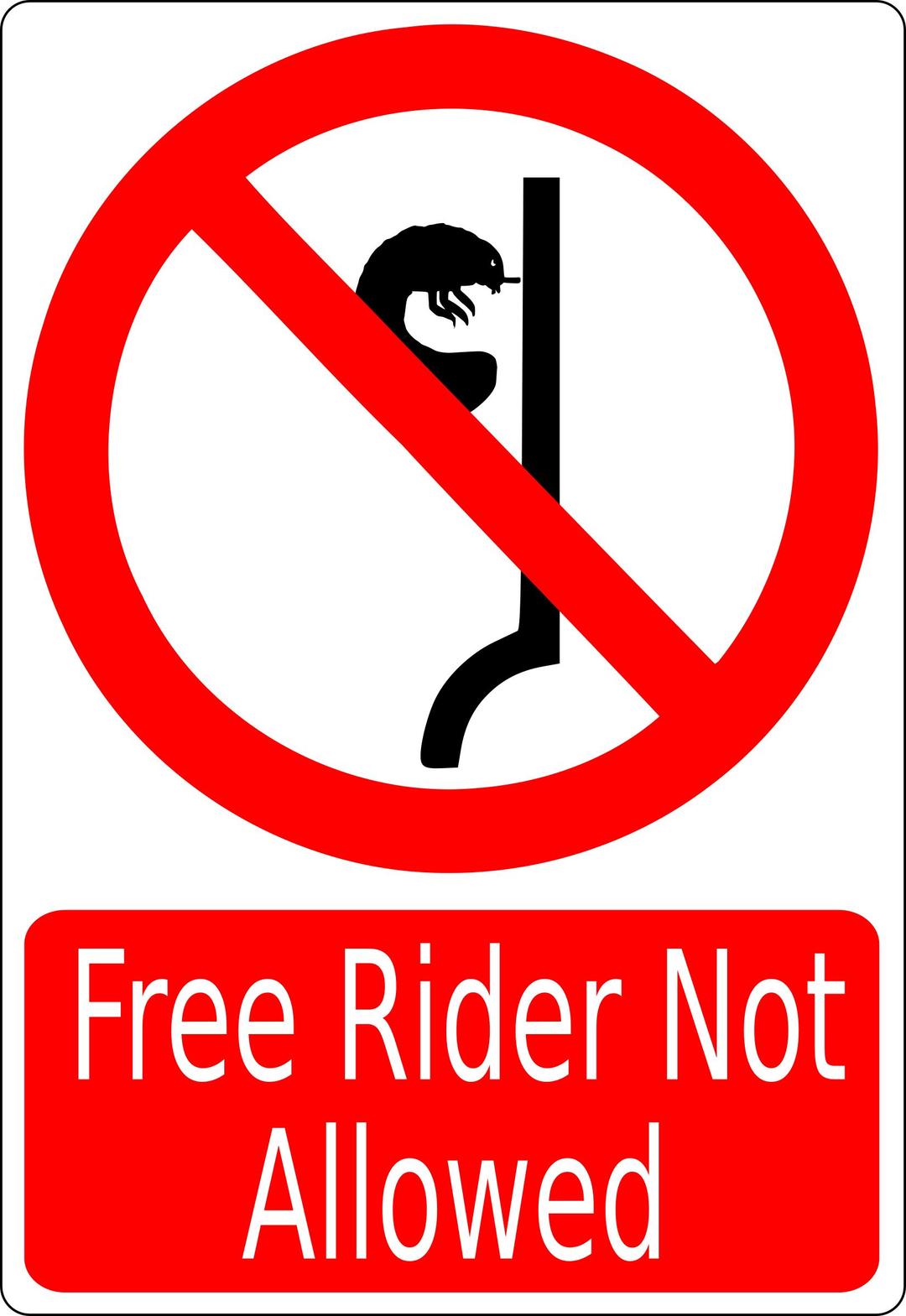 Free Rider Not Allowed png transparent