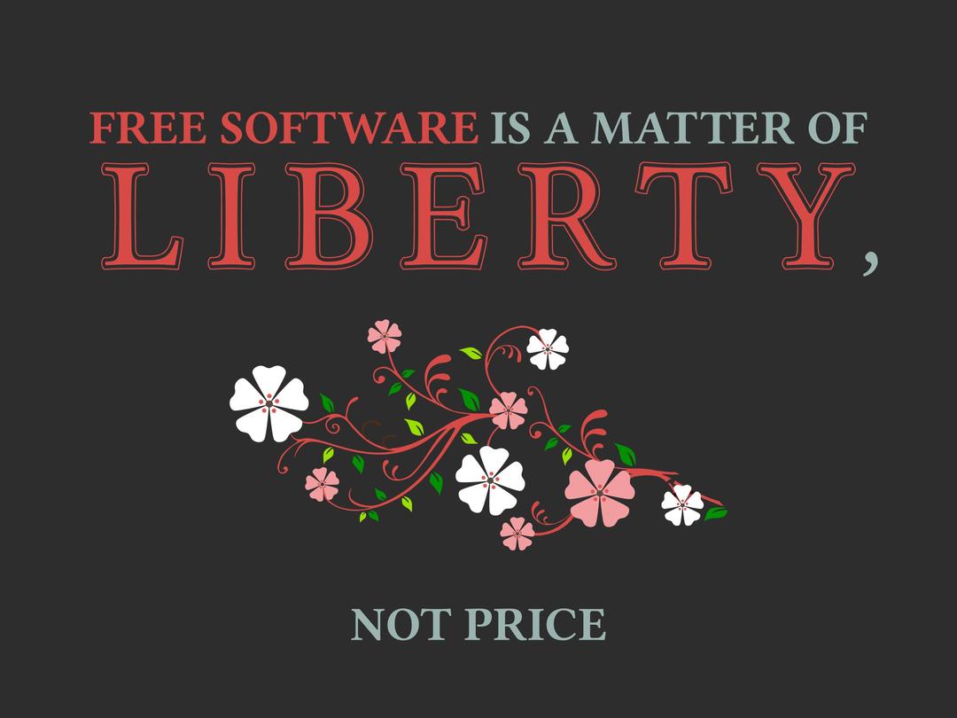 Free Software is about Liberty png transparent