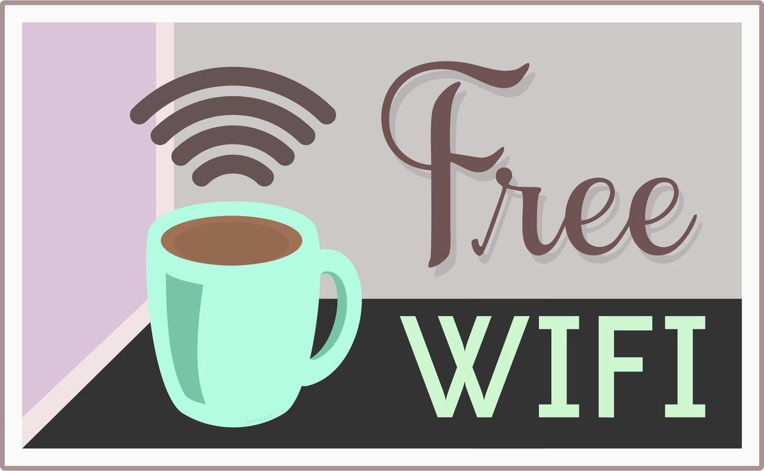 Free WiFi and Coffee Sign png transparent