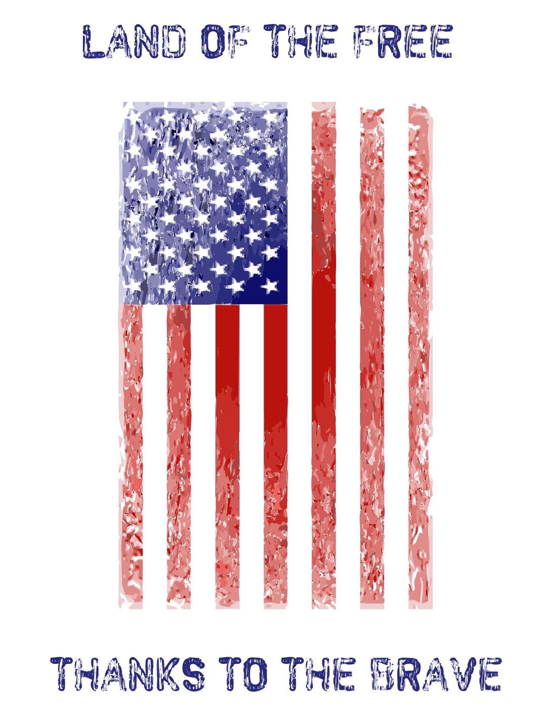 freedom flag Vectorized png transparent