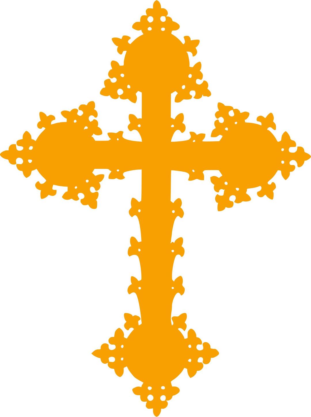 Freestanding cross (gold silhouette) png transparent