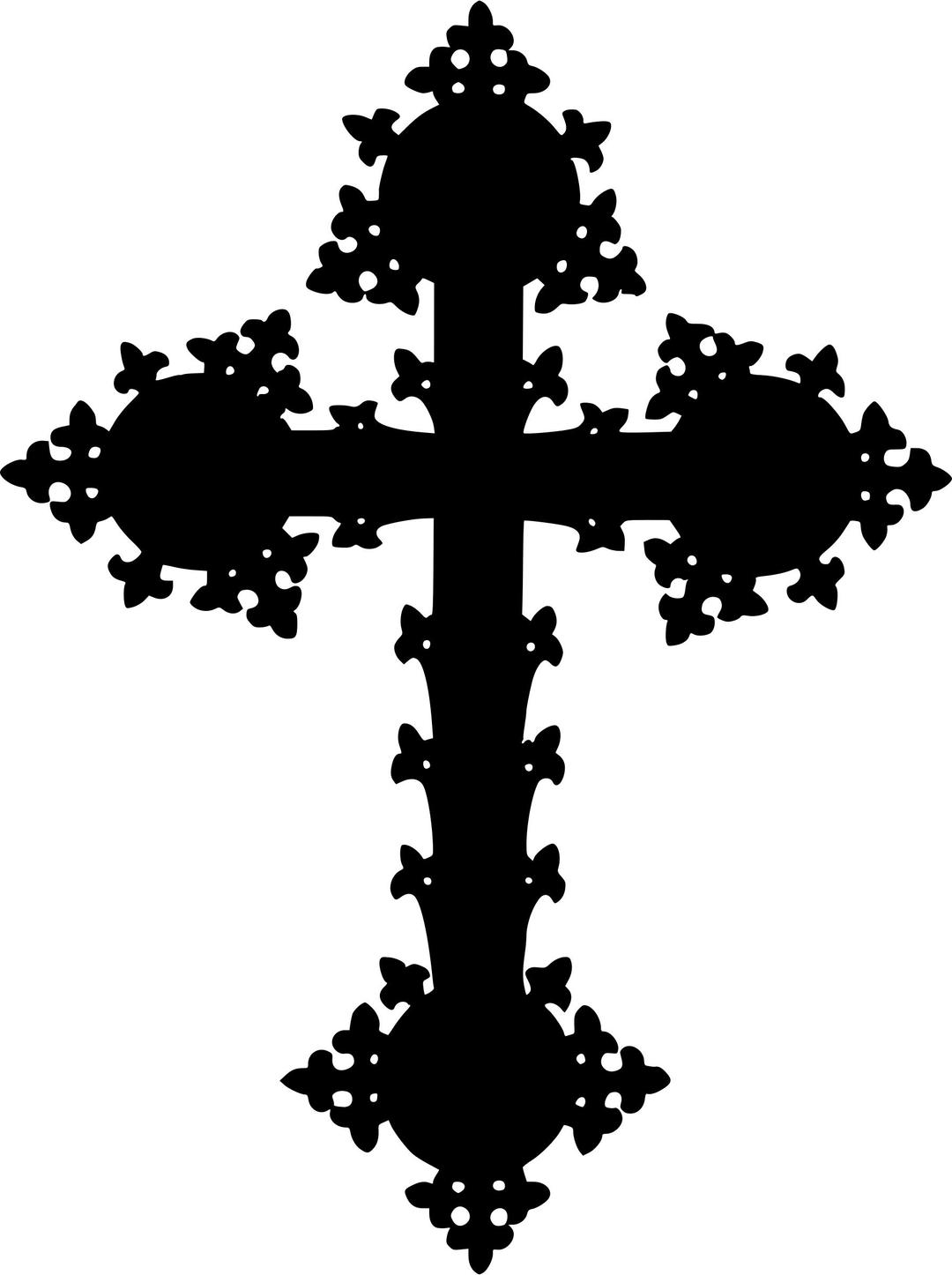 Freestanding cross (silhouette) png transparent