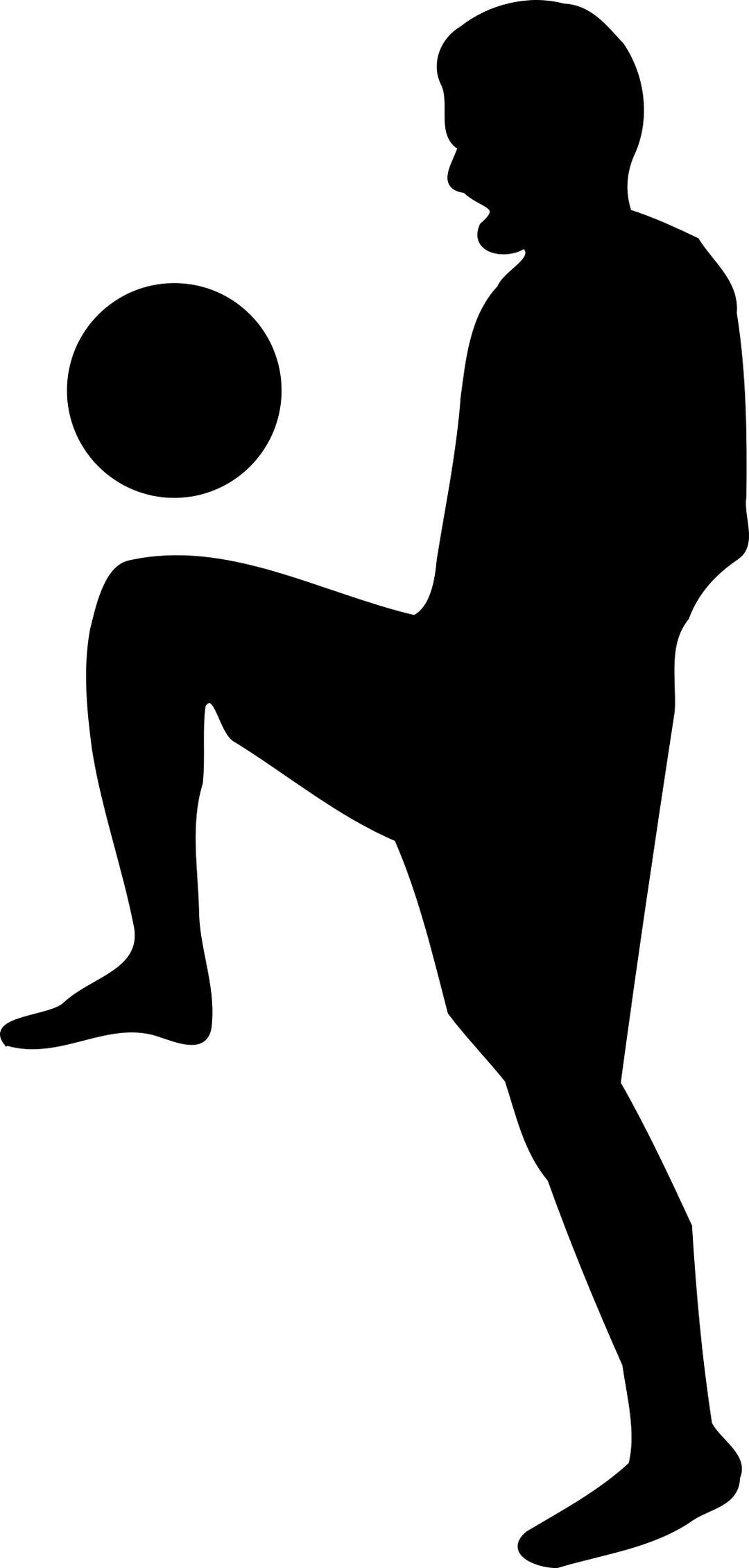 Freestyle soccer silhouette png transparent
