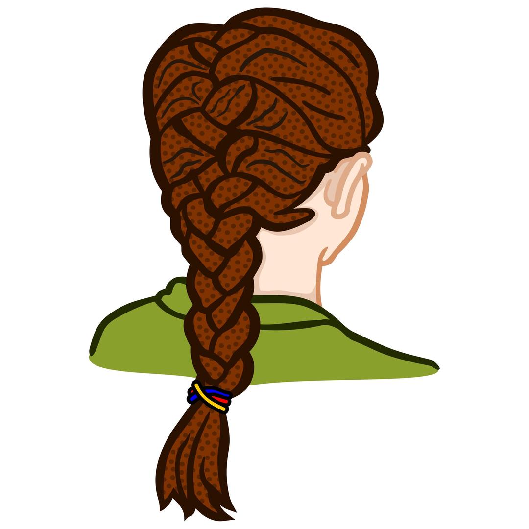 french braid - coloured png transparent
