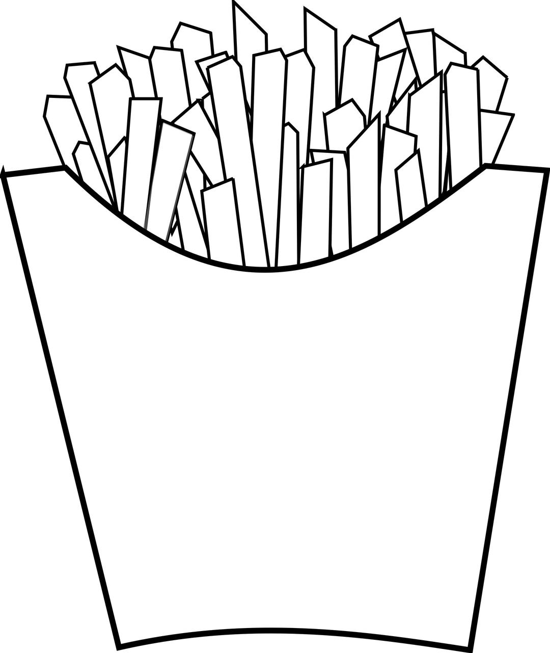 French fries Line Art png transparent