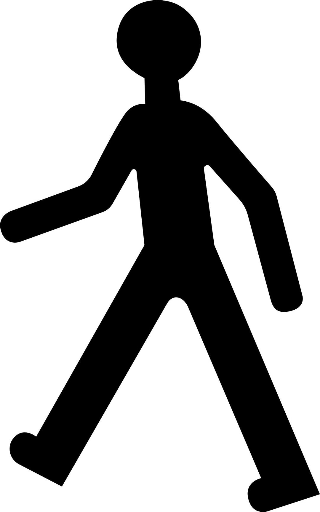 French Pedestrian Silhouette png transparent