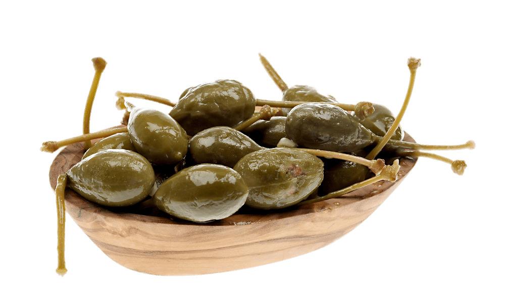 Fresh Capers In A Wooden Bowl png transparent
