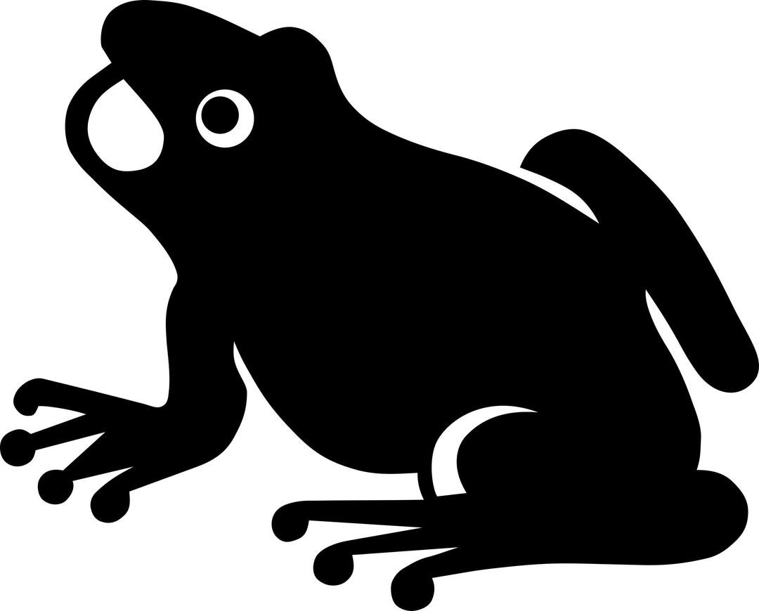 Frog silhouette png transparent