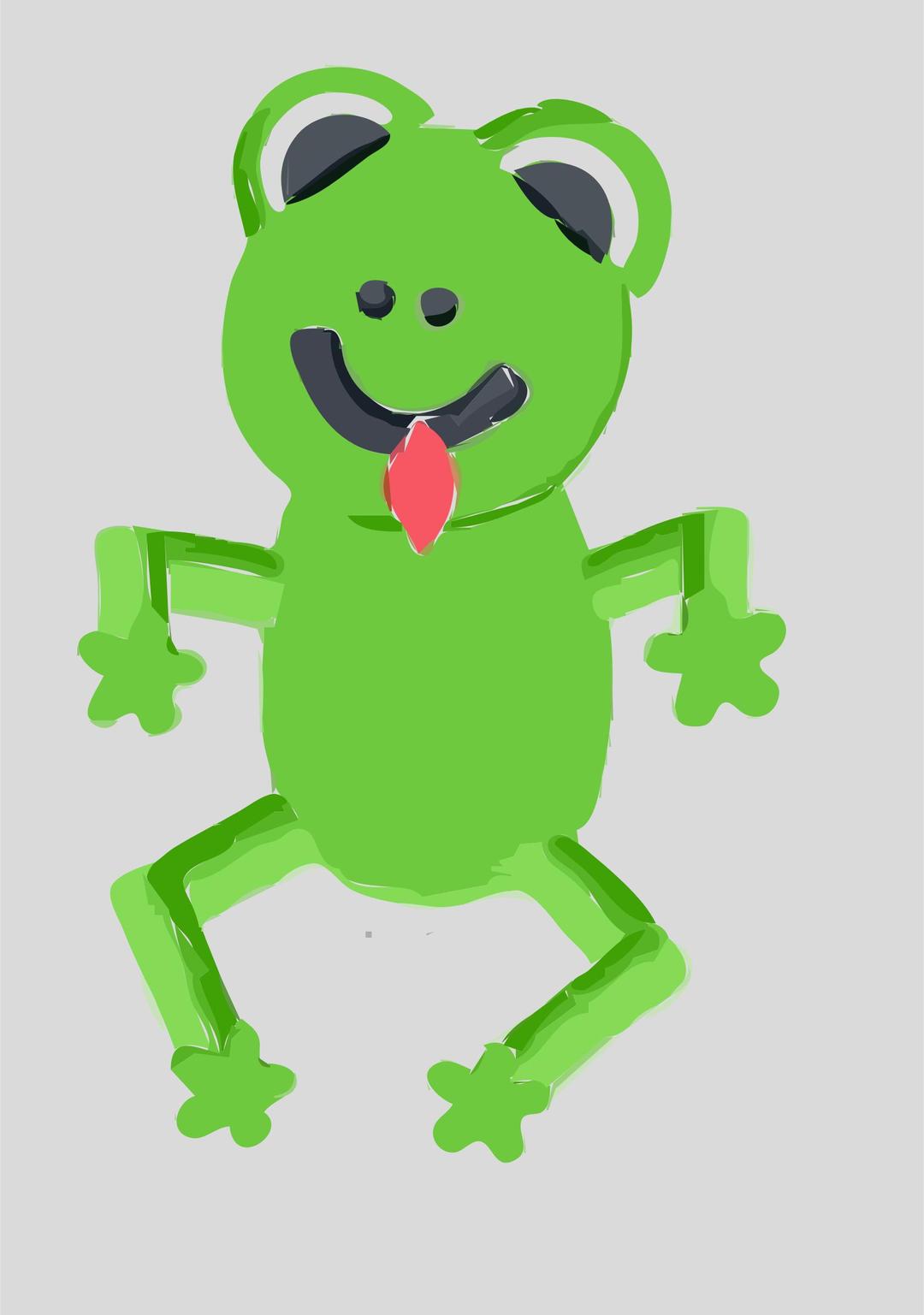 Frog with tongue png transparent
