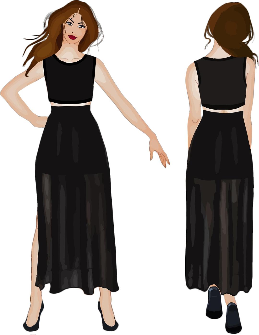 Front And Back View Woman 2nd Attempt png transparent