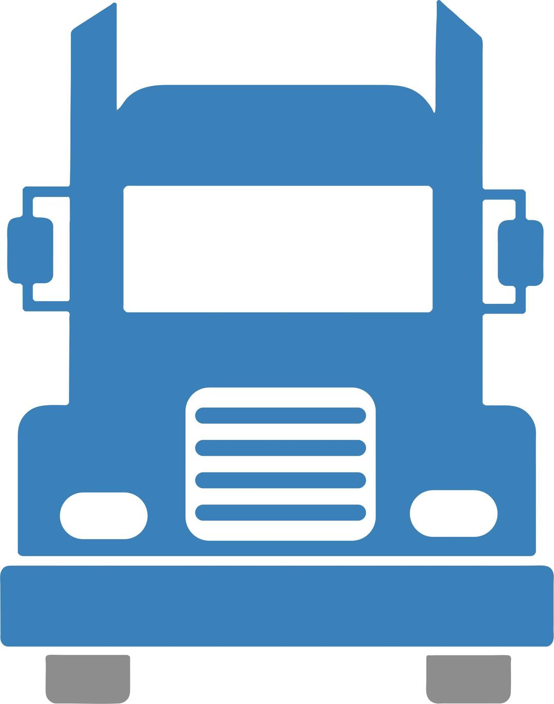 Front Facing Truck Vectorized png transparent
