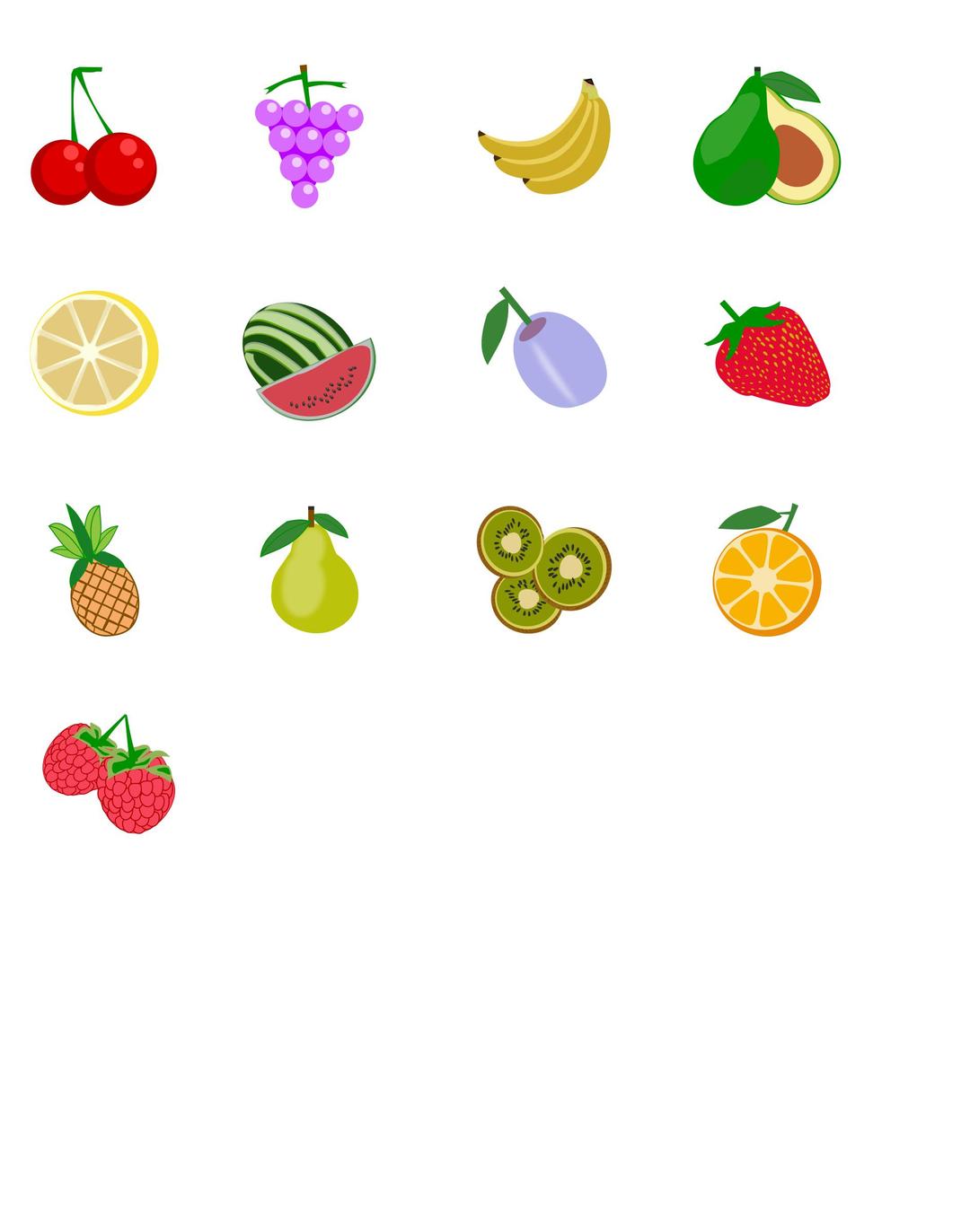 Fruit Icons 1 package png transparent