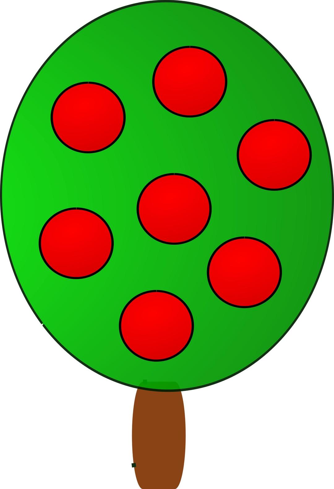 Fruit tree 2, red png transparent